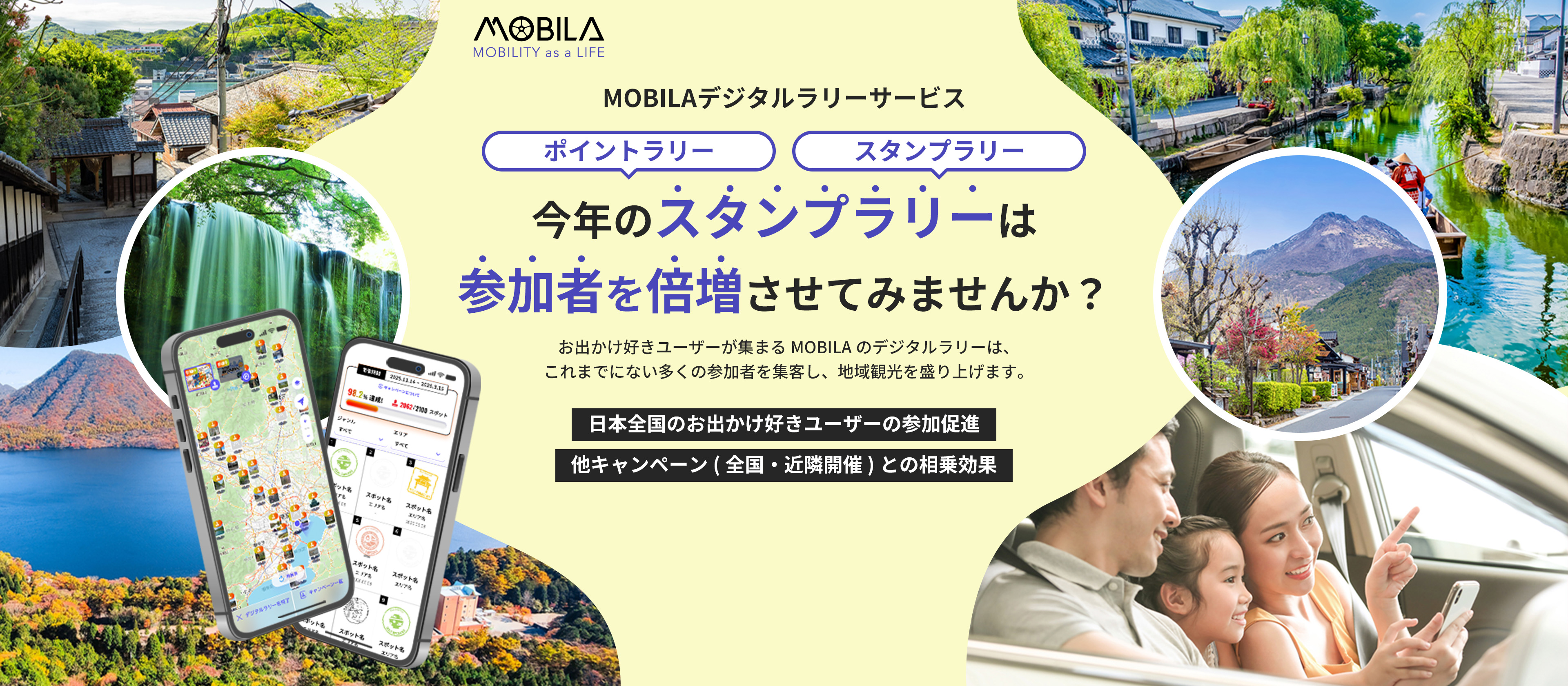 MOBILAデジタルラリーサービス 今年のスタンプラリーは参加者を倍増させてみませんか？
